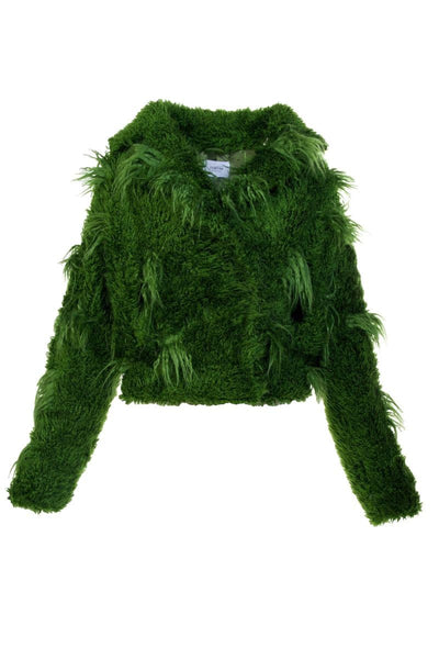 GREEN LLAMA FAUX FUR JACKET | CULT MIA | Fortini