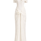 White Plan Francesca Dress gown featuring elegant fabric and a flowing silhouette perfect for formal occasions.