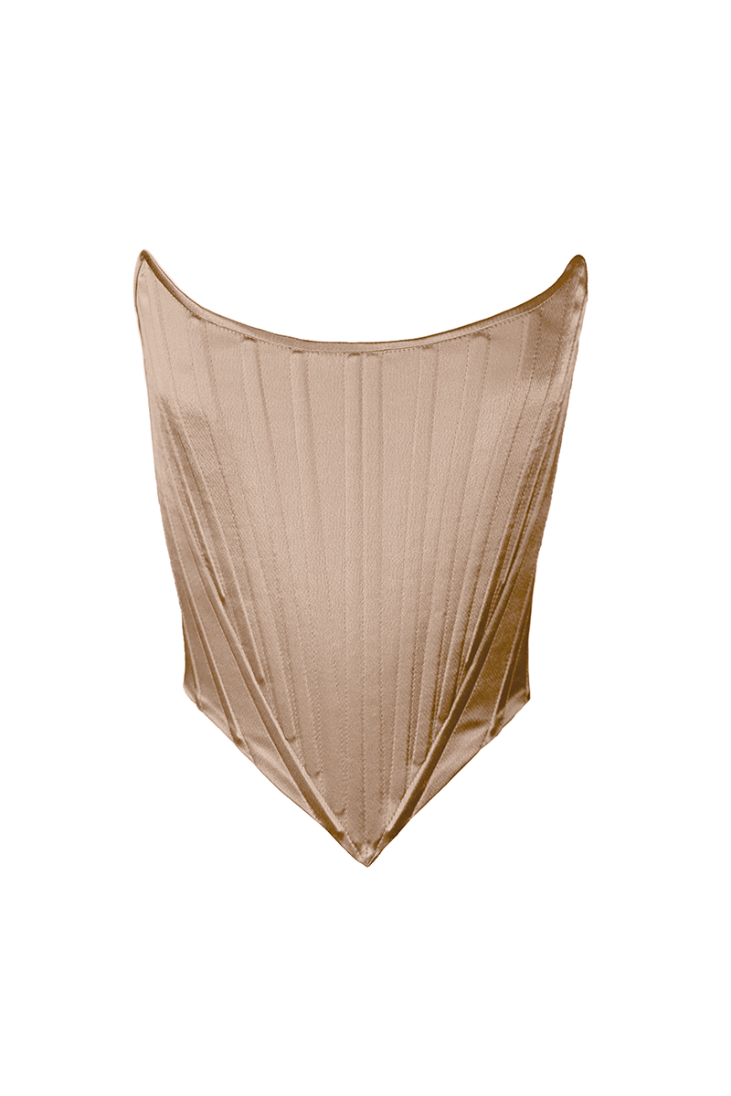 BAROQUE CORSET IN CHAMPAGNE - CULT MIA