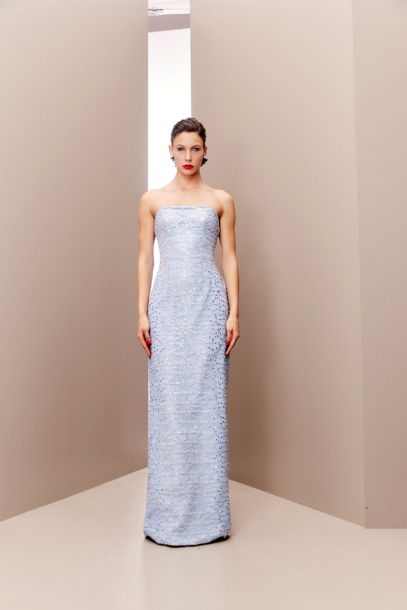 BABY BLUE CAPE GOWN - CULT MIA
