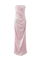 Aisl pleated bodice maxi dress with flowing fabric and elegant design, shown from the front in a stylish maxi dress image.