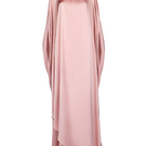 Front view of Joanna Andraos CULT MIA X Joanna Andraos The Soft Nude Silk Gown, showcasing its elegant design and smooth fabric.
