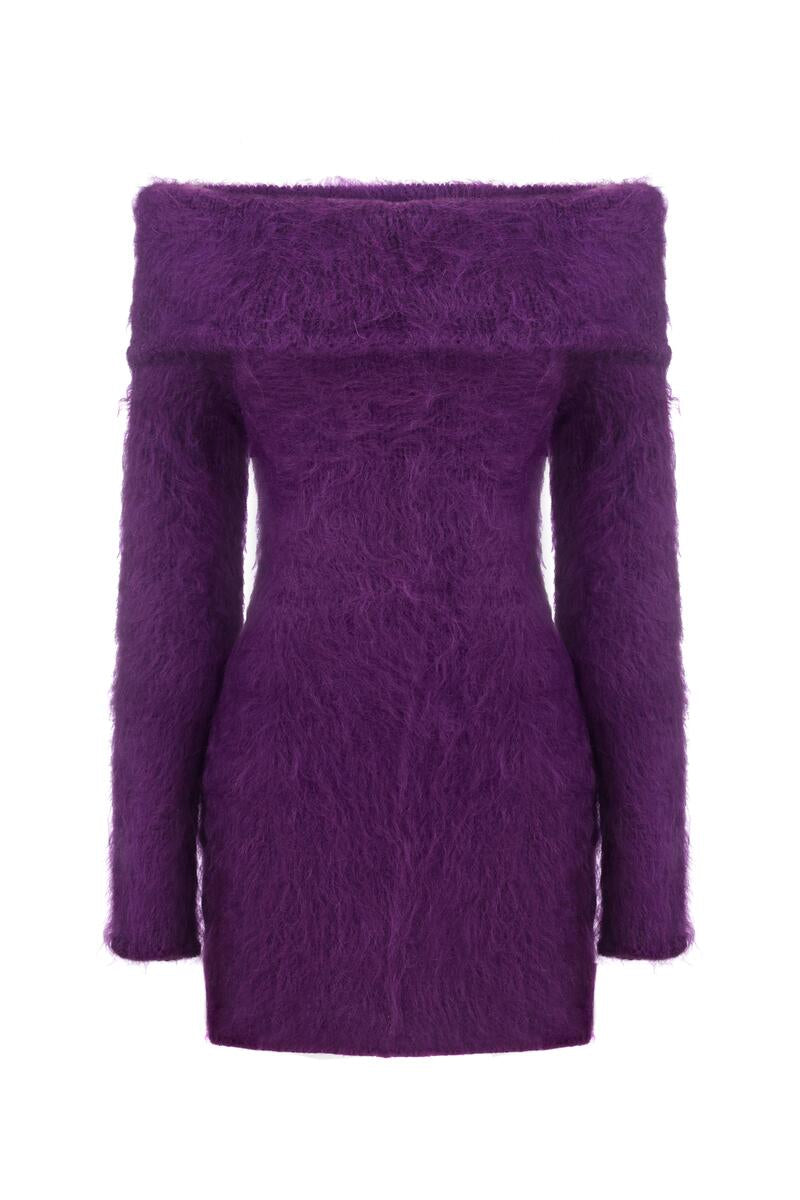 VIOLET FUR MINI DRESS - CULT MIA