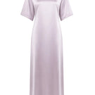 Izakova Gabrijela T-shirt Dress in lavender, a flowy maxi dress with a relaxed fit and short sleeves, perfect for casual wear