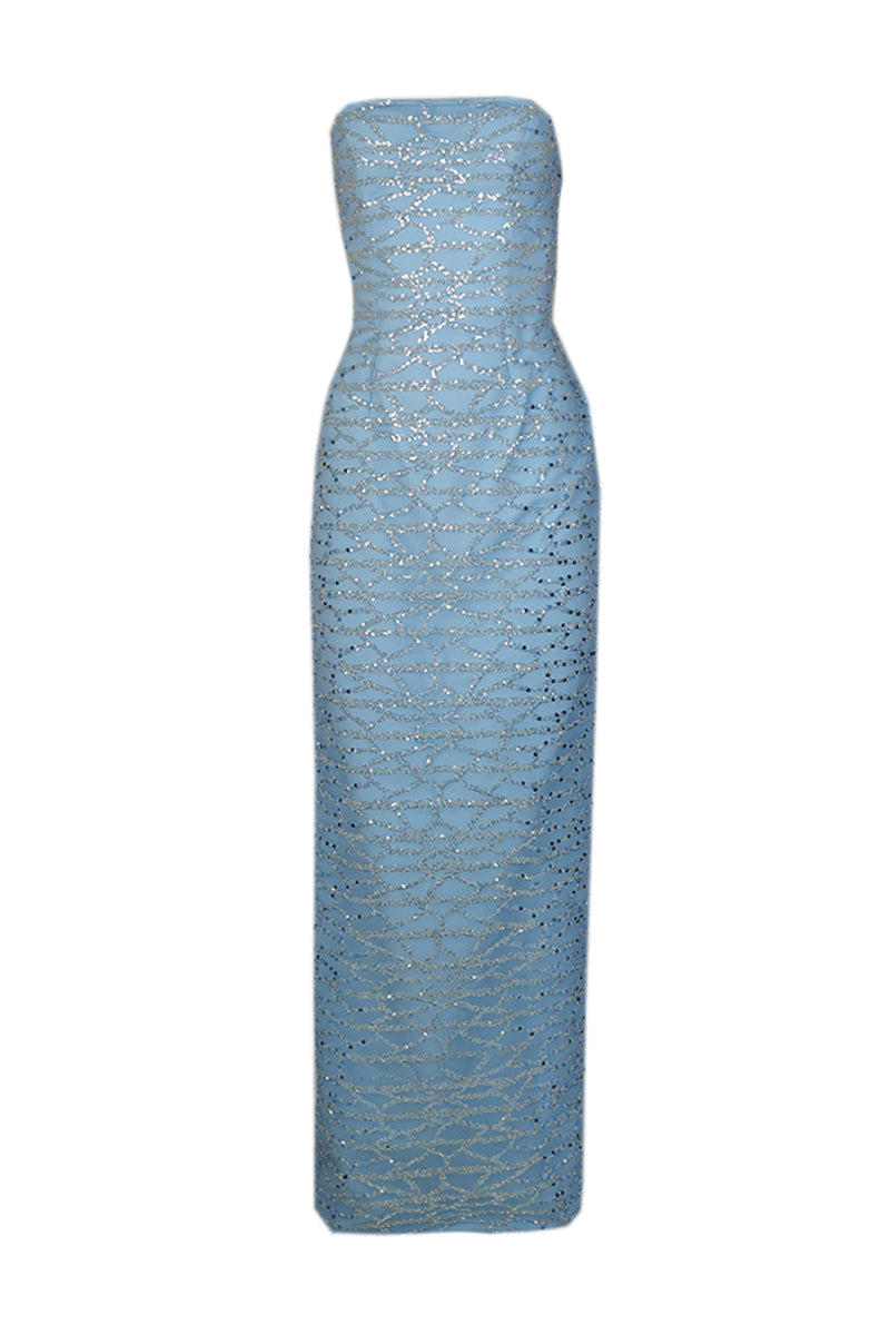 BABY BLUE CAPE GOWN - CULT MIA