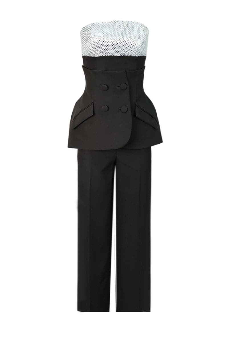 CRYSTAL EMBELLISHED THREE-PIECE ENSEMBLE - CULT MIA