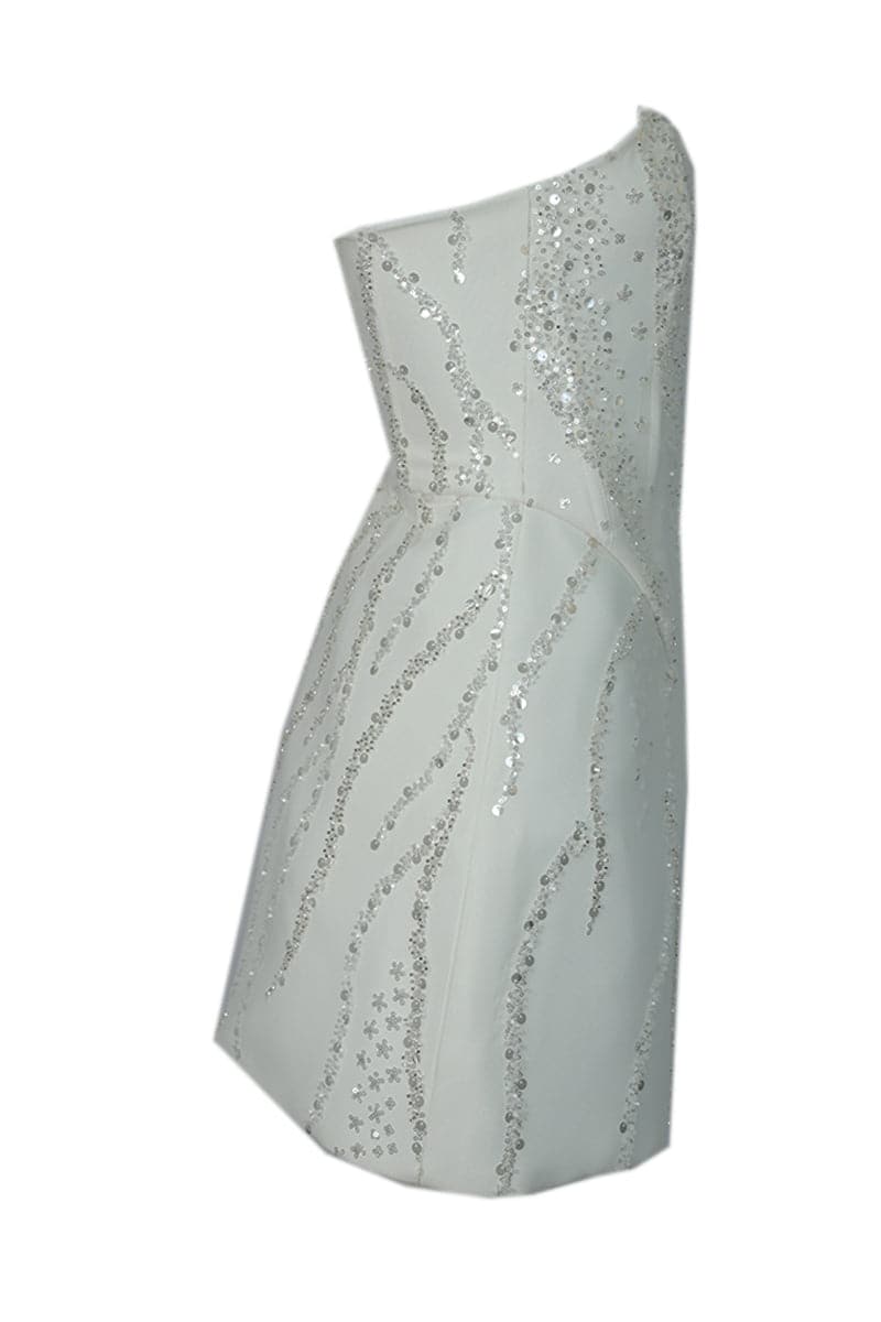 FULLY EMBROIDERED SHORT CORSET DRESS - CULT MIA