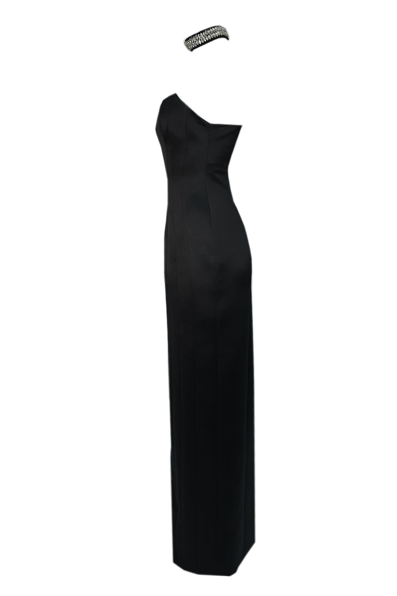EBONY BLACK EXQUISITE CORSET GOWN - CULT MIA