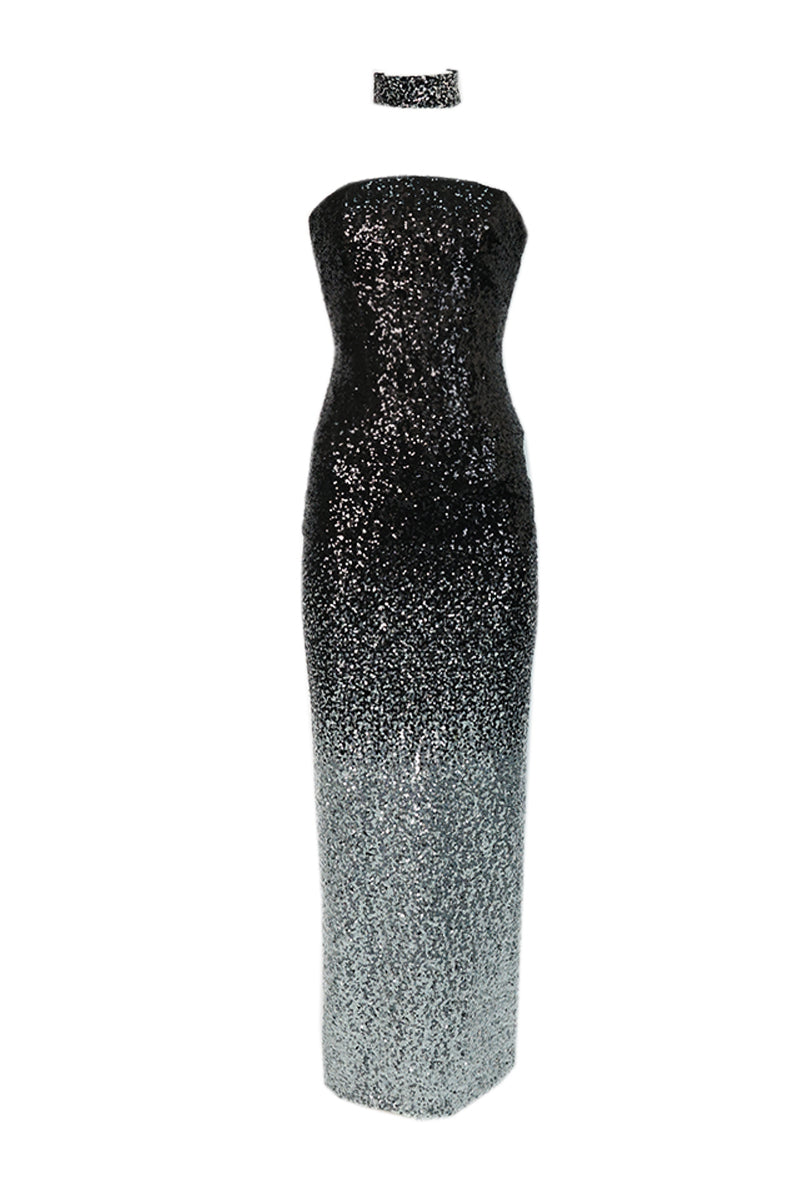 SPARKLING OMBRE TUBE GOWN - CULT MIA