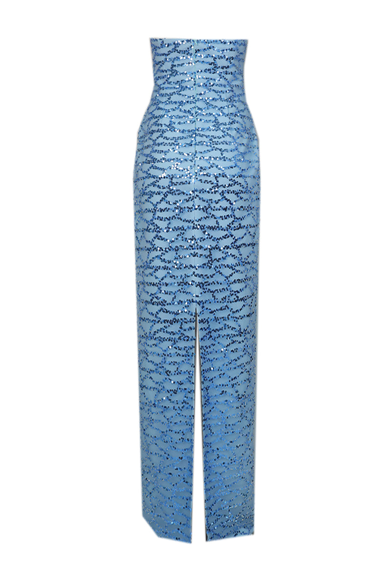 BABY BLUE CAPE GOWN - CULT MIA
