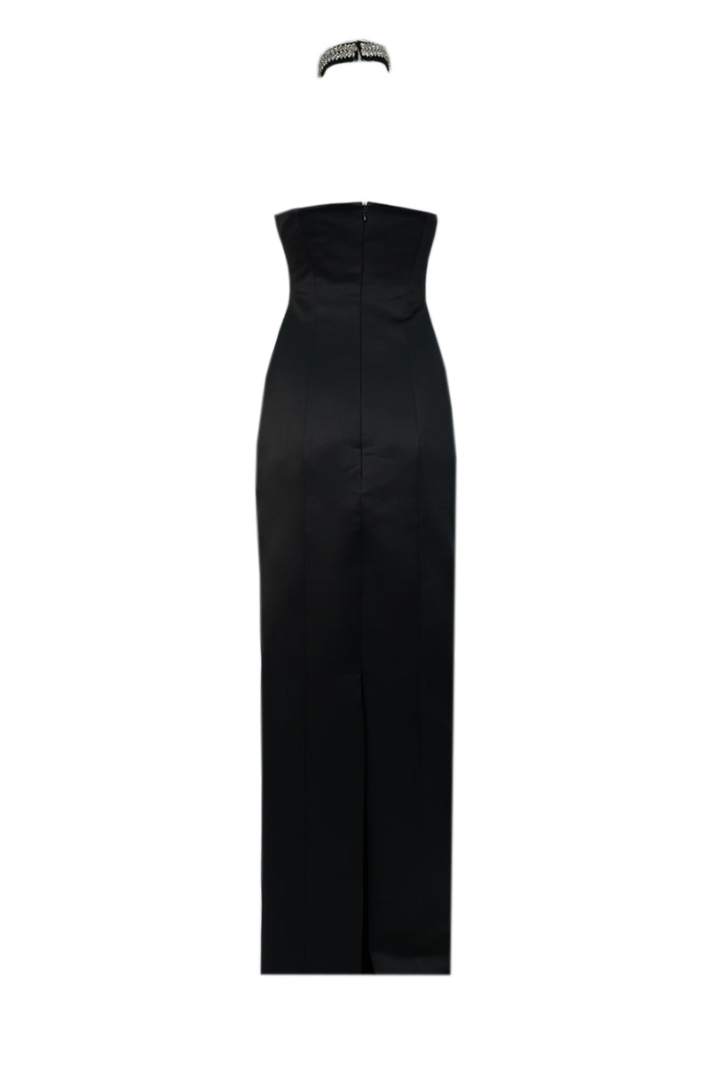 EBONY BLACK EXQUISITE CORSET GOWN - CULT MIA