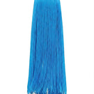 Valenciani CULT MIA X VALENCIANI all-over fringe midi dress displayed on a model with vibrant green background.