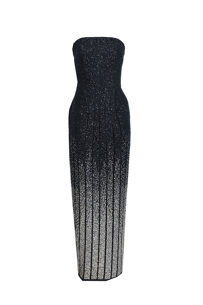 REGAL 2IN1 COUTURE EMBROIDERED CORSET DRESS WITH DETACHABLE CAPE - CULT MIA