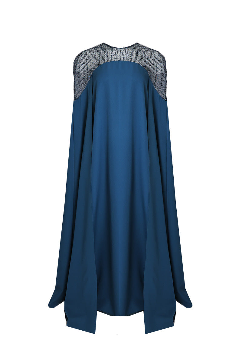 REGAL EMBROIDERED MAXI DRESS IN PETROL - CULT MIA