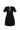 SHORT BLACK DRESS WITH 3D CRYSTAL EMBELLISHED NECKLINE