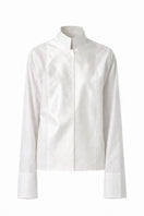 Delegan Still Line Shirt on ghost mannequin, front view showing fitted casual shirt with clean lines and classic collar.