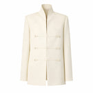 DELEGAN STILL FORM blazer jacket displayed on a ghost mannequin, front view showcasing tailored fit and classic style.