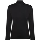 Coal long sleeve top by DELEGAN displayed on a ghost mannequin, front view showing fitted design and soft fabric texture.