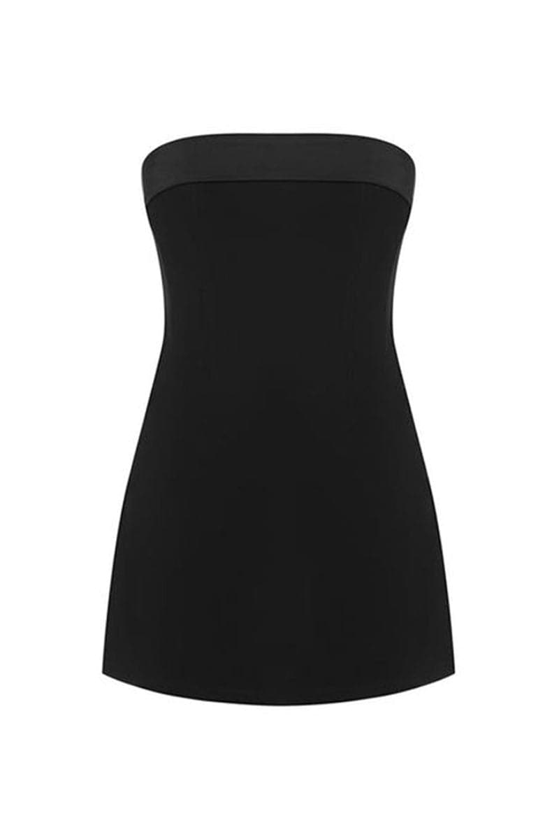 GEMMA BLACK CREPE MINI DRESS | Gigii's | CULT MIA