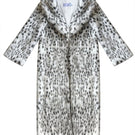 Gigii's Sophia vegan fur coat in black and white, stylish and cozy coat with plush fur texture, perfect for cold weather.