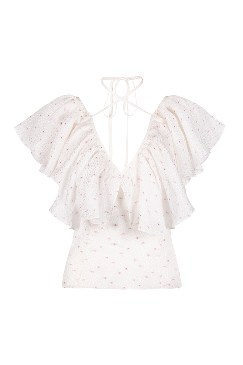Nara Niro GIGI TOP in soft fabric, showcasing its stylish design and fit, perfect for casual and chic outfits.