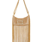 Silvia Gnecchi gold Rodeo shoulder bag with structured design and gold-tone hardware, stylish for casual and formal wear.
