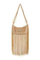 Silvia Gnecchi gold Rodeo shoulder bag with structured design and gold-tone hardware, stylish for casual and formal wear.