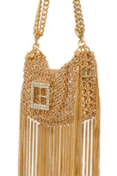 Silvia Gnecchi gold Rodeo shoulder bag with sleek design and gold finish, featuring a stylish strap and compact shape.
