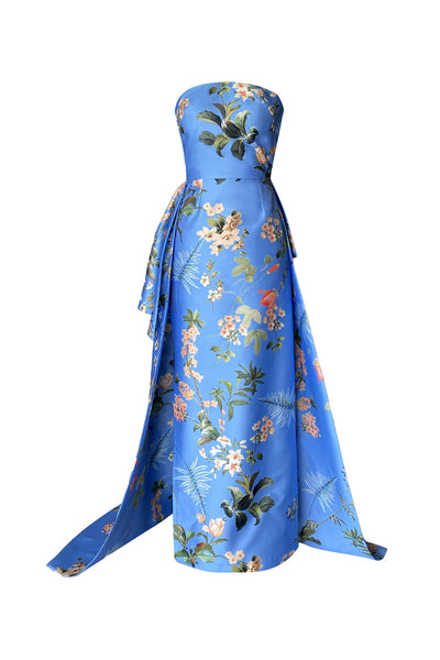 gwen floral corset maxi dress V. Chapman Gwen Dress in Slate