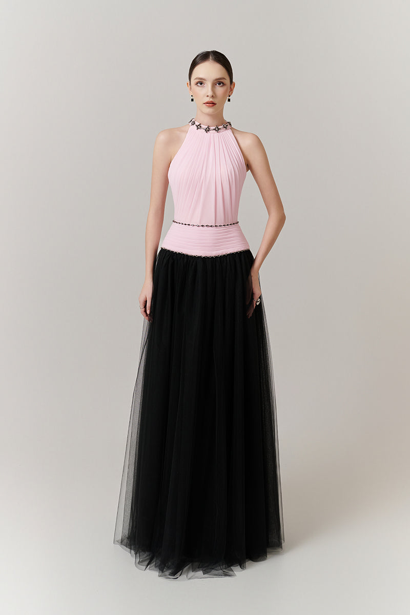 halter summer maxi dress HALTER NECK A-LINE MAXI DRESS | CULT MIA
