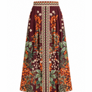 Raishma Harlow Maxi Skirt in flowing fabric with a stylish design, perfect for elegant and casual wear.