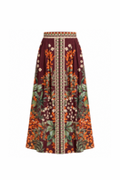 Raishma Harlow Maxi Skirt in flowing fabric with a stylish design, perfect for elegant and casual wear.
