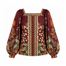 Raishma Harlow Top, stylish women's blouse with intricate detailing and a flattering fit, shown in a close-up image.