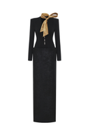Elegant Heather Dress gown by Margée Atelier with flowing fabric and intricate details, perfect for formal occasions.
