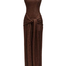 Urban Muse Helios Maxi Dress in brown, flowing sleeveless maxi dress with a relaxed fit and elegant design.
