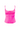 SILK DRAWSTRING CAMISOLE TOP IN HOT PINK - CULT MIA