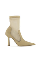 House of Atana Anna wheat heeled boots featuring a stylish design and pointed toe, size EU 35, in a warm wheat color.