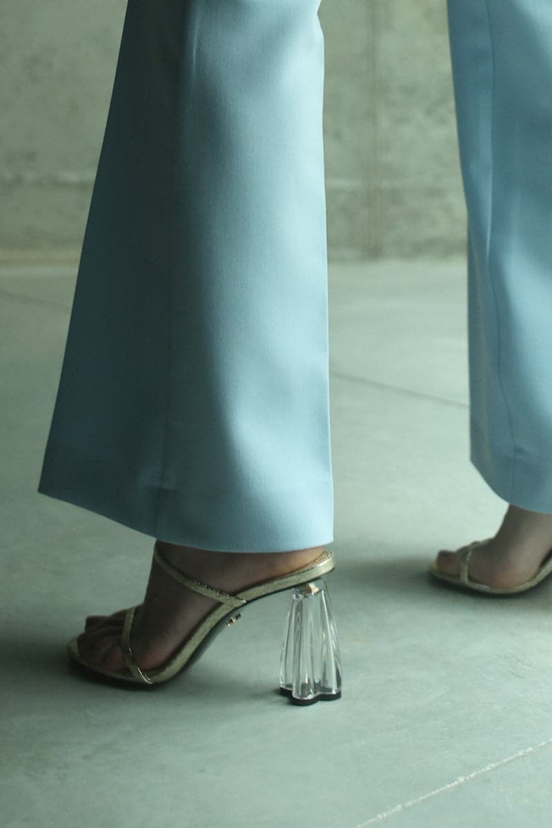 FIORELLINI GOLD GLASS MULES | House of Atana | CULT MIA