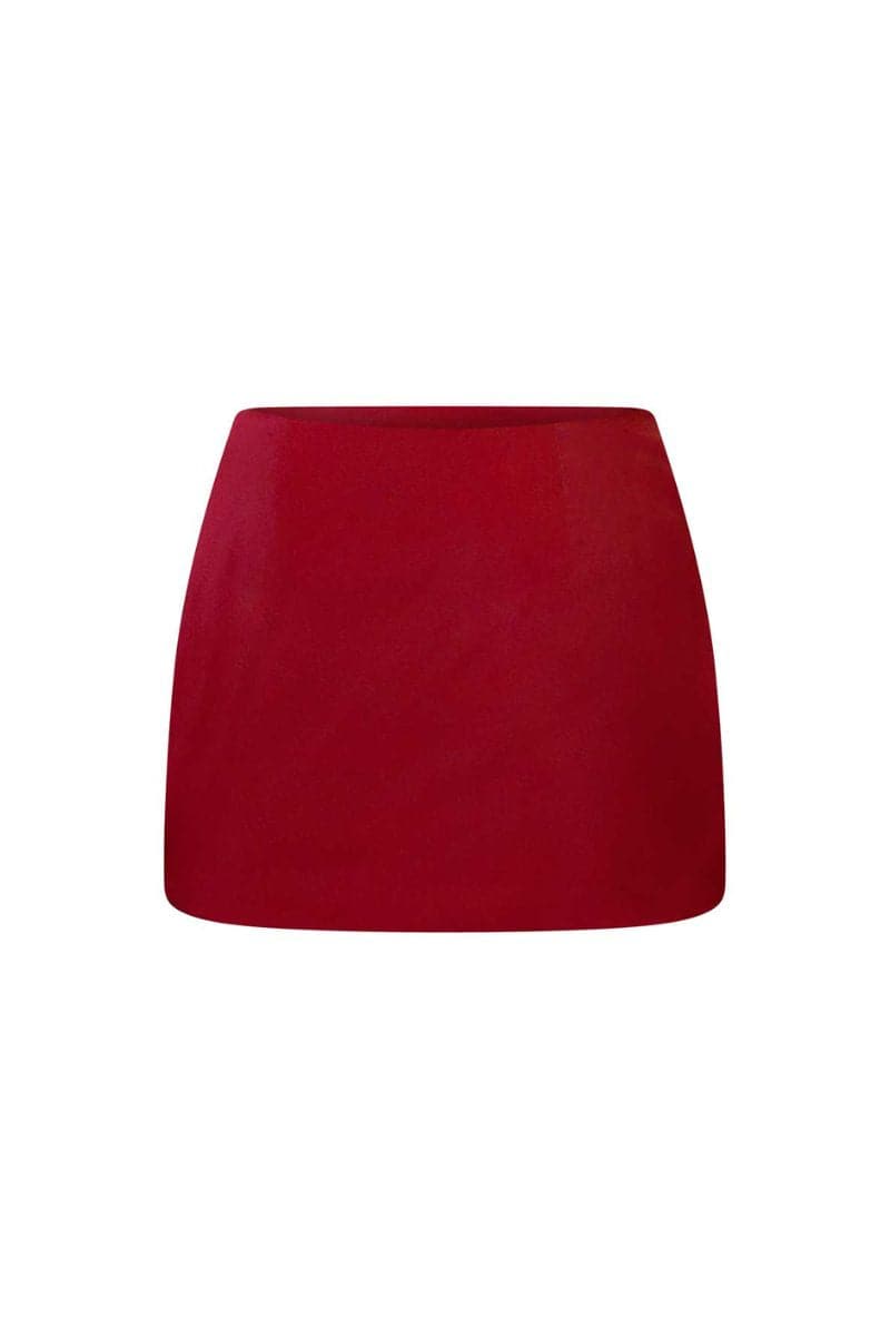 DAWN CHERRY RED MINI SKIRT | Idáh | CULT MIA