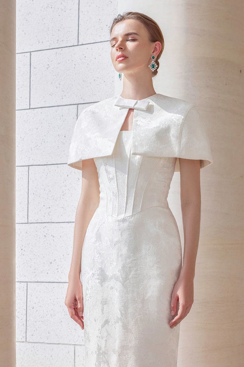 BUSTIER GOWN WITH MINI CAPE | IHF | CULT MIA