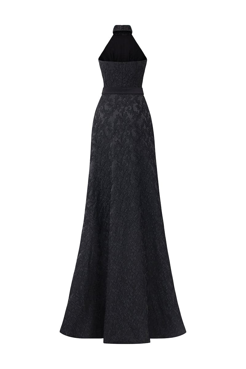 HALTER GOWN WITH WRAP AROUND BACK LAYER | IHF | CULT MIA