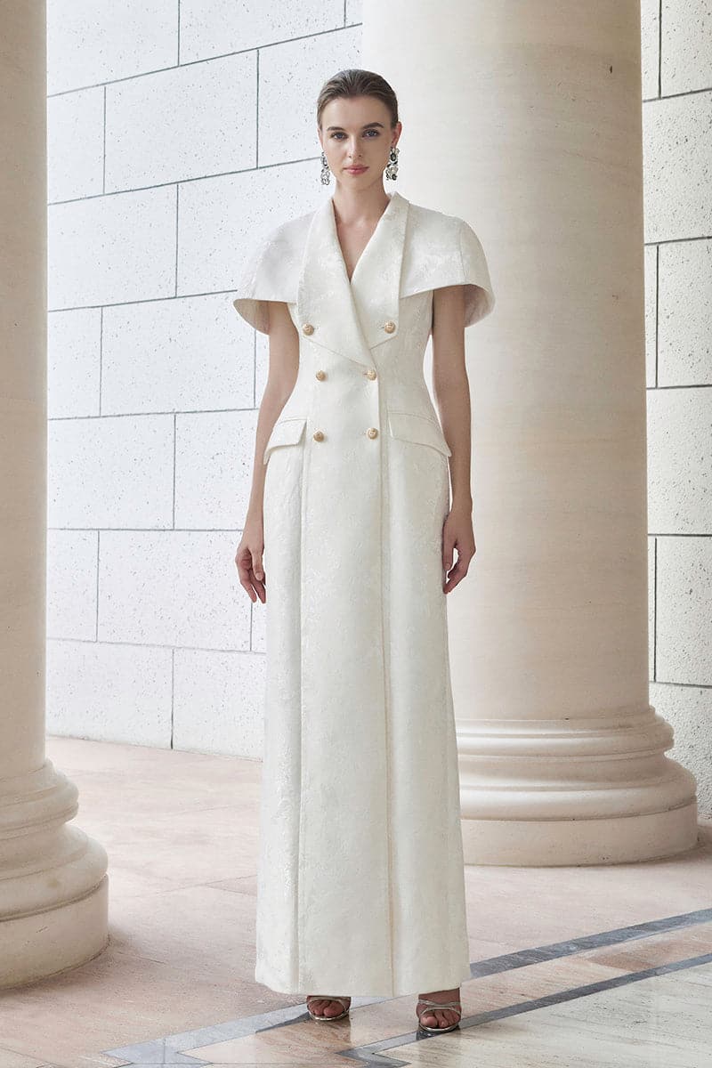 LONG DRESS-COAT WITH MINI CAPE | CULT MIA | I.H.F LONG DRESS-COAT WITH MINI CAPE | CULT MIA | I.H.F
