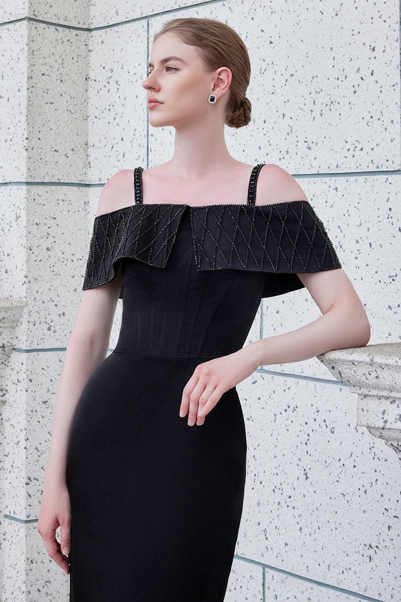 STRAPS DRESS WITH WRAP AROUND SHOULDER DETAIL | IHF | CULT MIA