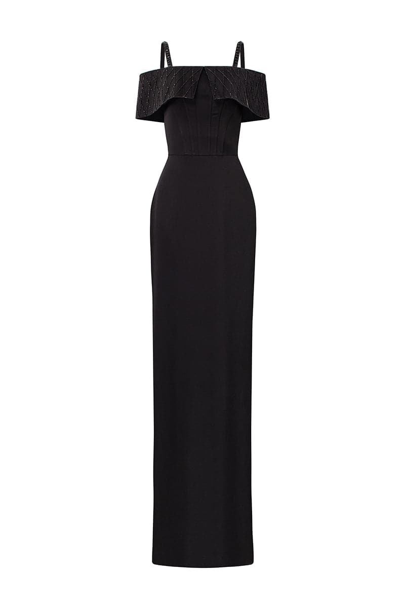 STRAPS DRESS WITH WRAP AROUND SHOULDER DETAIL | IHF | CULT MIA