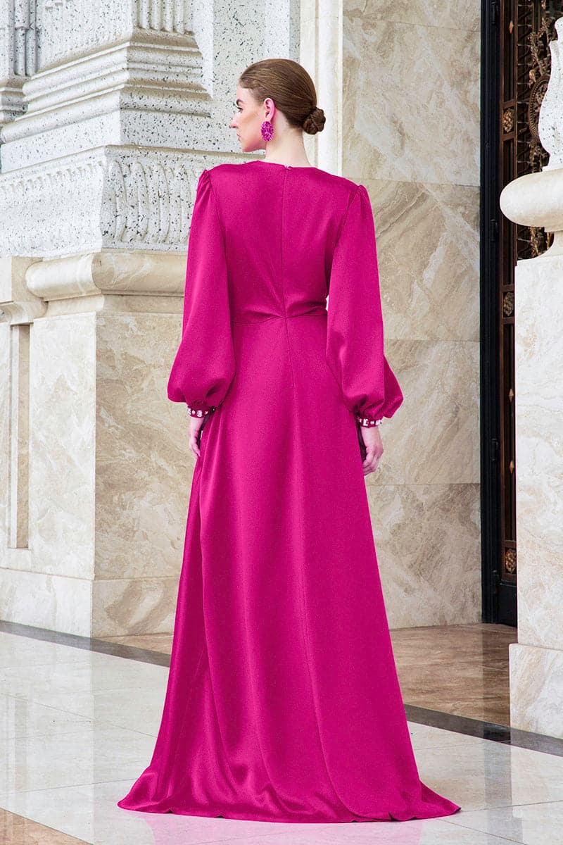 wrapped silk dress WRAPPED DRESS WITH WAIST DRAPED DETAIL | CULT MIA