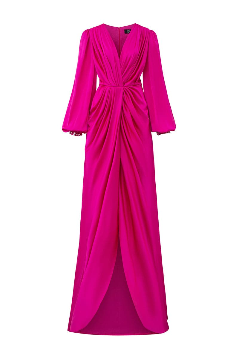 WRAPPED DRESS WITH WAIST DRAPED DETAIL | IHF | CULT MIA