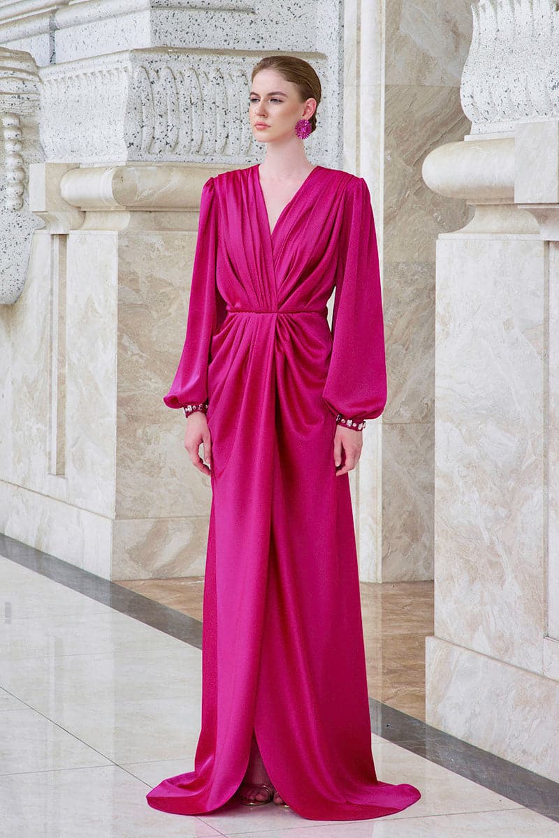 WRAPPED DRESS WITH WAIST DRAPED DETAIL | IHF | CULT MIA