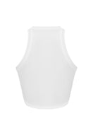 Light pink IKINITA Sunrise Top displayed on a hanger, showcasing its soft fabric and stylish design.
