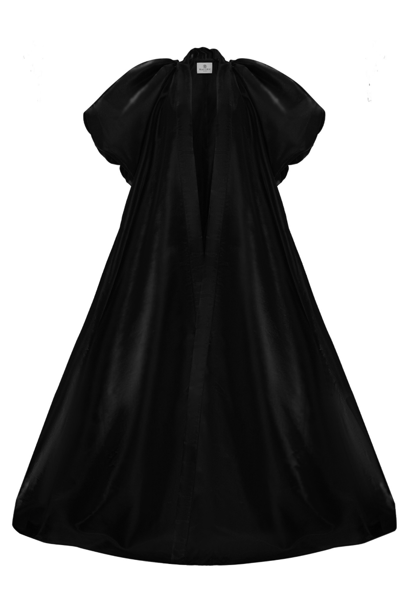 SPARKLE BANDEAU MINI DRESS WITH BLACK CAPE - CULT MIA