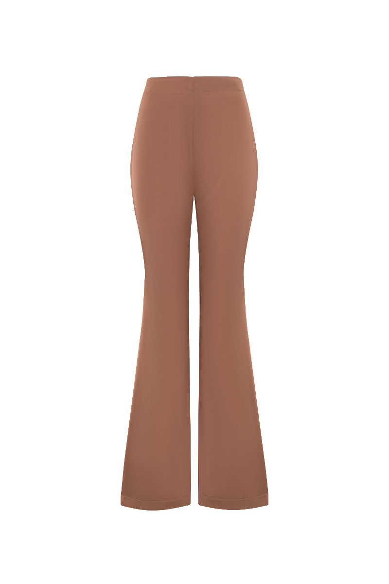 CORAL ORANGE SILKY TOP AND PANTS SET - CULT MIA